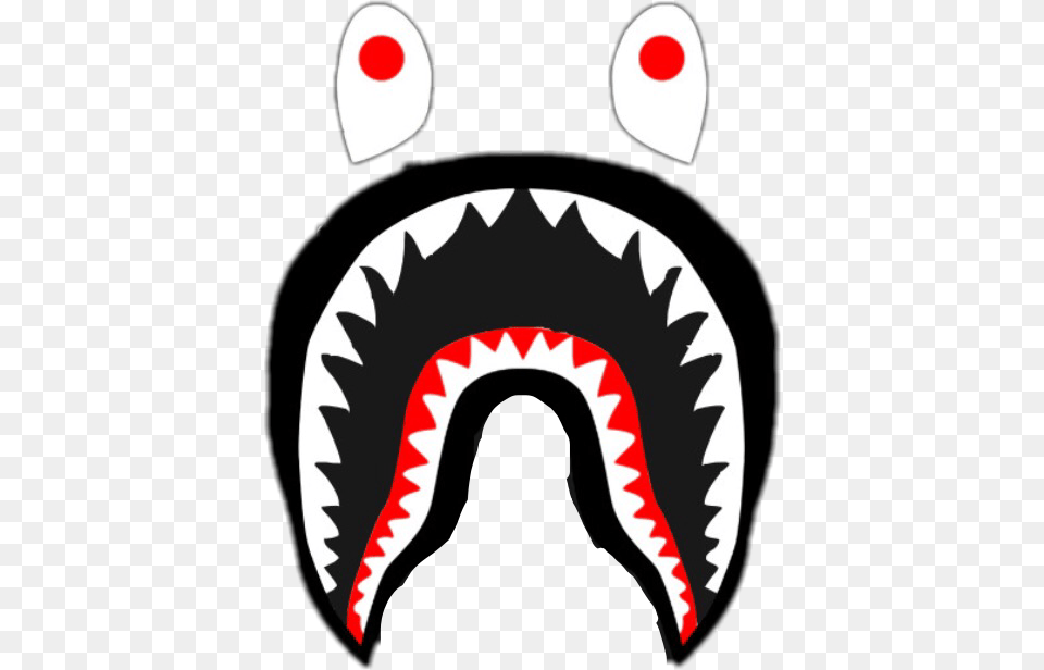 Bape Shark Body Part, Mouth, Person, Teeth Png Image