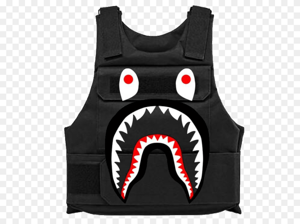 Bape Shark Logo, Clothing, Lifejacket, Vest, Mailbox Png Image