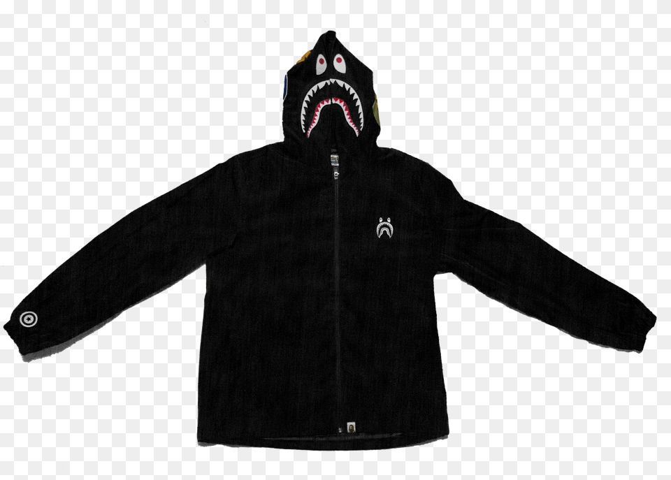 Bape Shark Rain Jacket, Clothing, Coat, Fleece, Hood Free Png Download