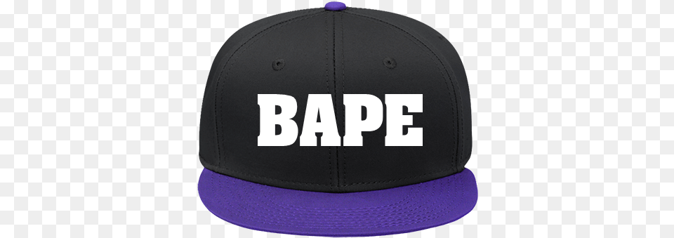 Bape Snap Back Flat Bill Hat Fingerboard Stickers, Baseball Cap, Cap, Clothing, Hardhat Png Image