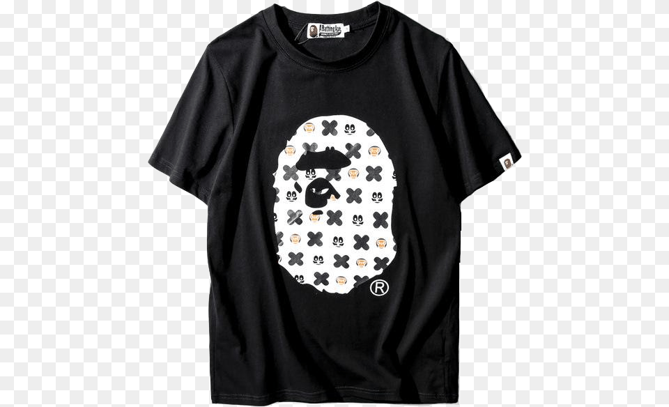 Bape X Felix The Cat Tee, Clothing, T-shirt, Shirt, Sleeve Free Png Download