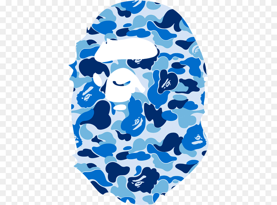 Bapecom A Bathing Ape News Logo Bathing Ape Camo Blue, Swimwear, Cap, Clothing, Military Uniform Png