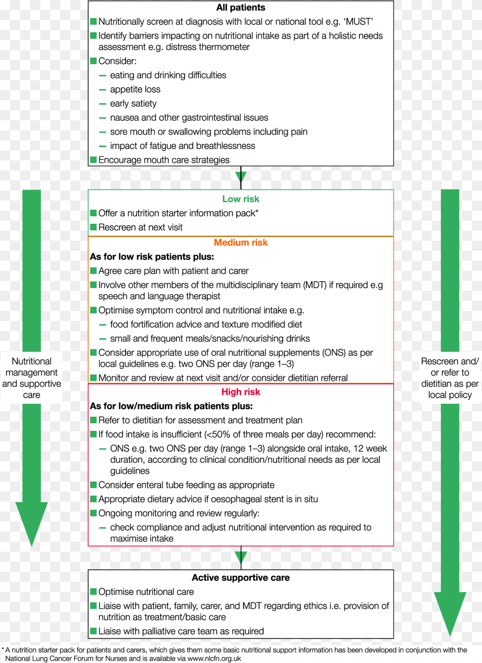 Bapen Lung Cancer Nutritional Care Guideline, Page, Text Free Png