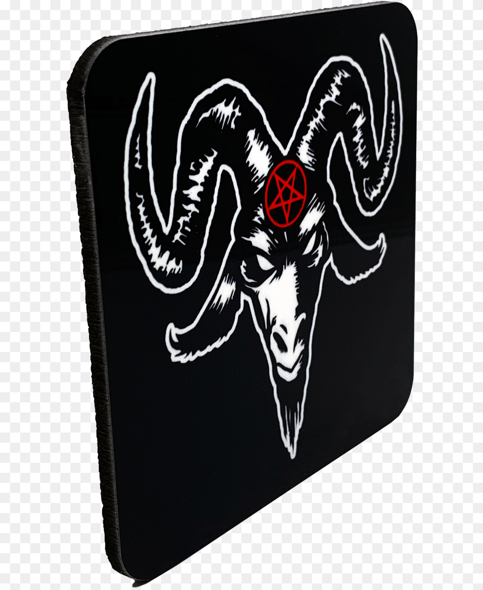 Baphomet Drink Coaster Emblem, Person, Mat Png