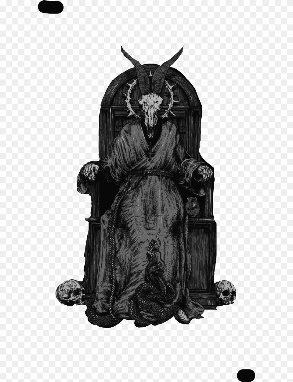 Baphomet Evil Hailsatan Art Religious Satan Devil Illustration, Adult, Bride, Female, Furniture Png Image