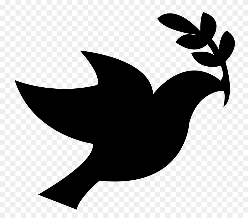 Baptism Dove Cliparts, Silhouette, Stencil, Leaf, Plant Free Png Download