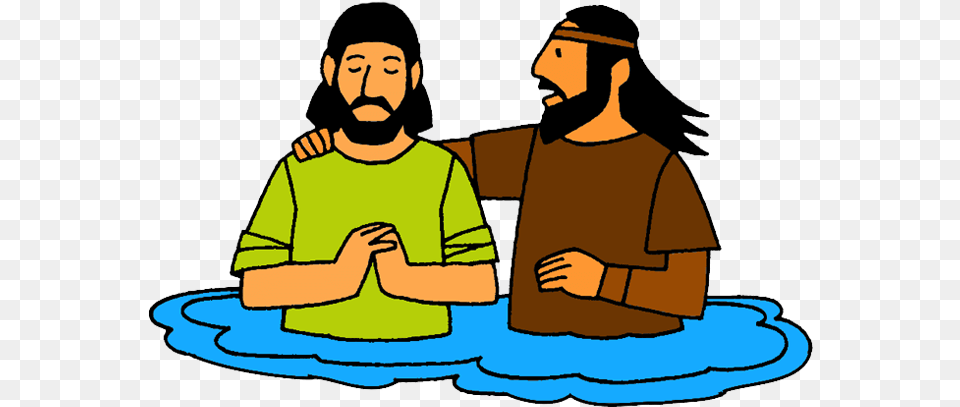 Baptism Of Jesus Jesus Is Baptised Clipart, Adult, Person, Man, Male Png Image