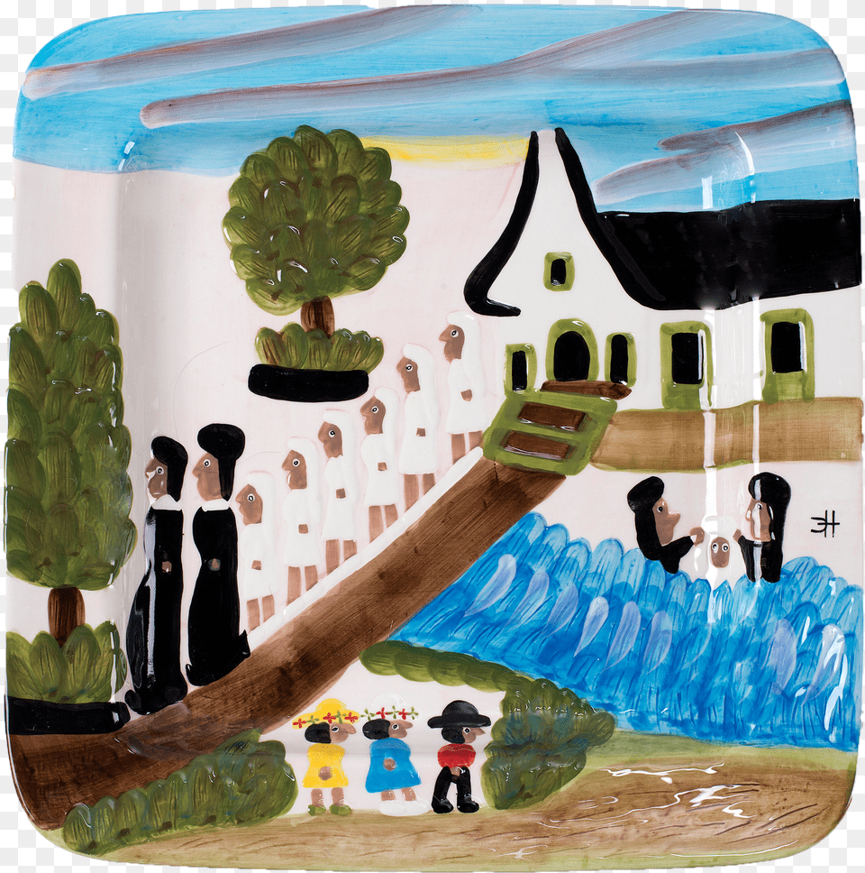 Baptism On Cane River Large Rectangular Platter Chef Masterpiece Gitter Gallery Clementine Hunter Png