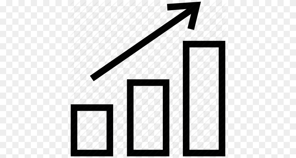 Bar Chart Graph Growth Growth Arrow Growth Key Up Key Ups, Handrail, Construction, Construction Crane Free Png