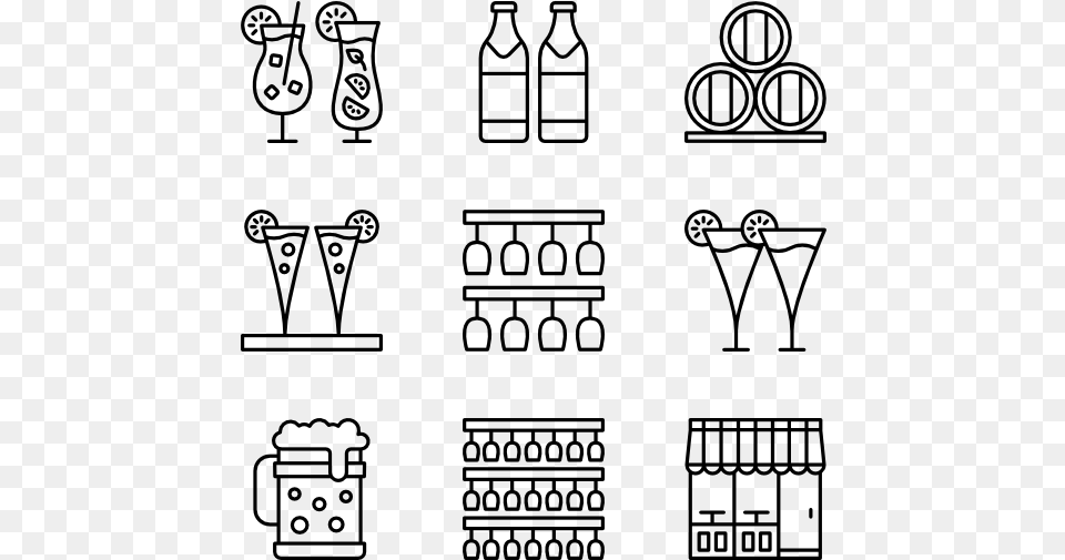 Bar Design Icons, Gray Free Transparent Png