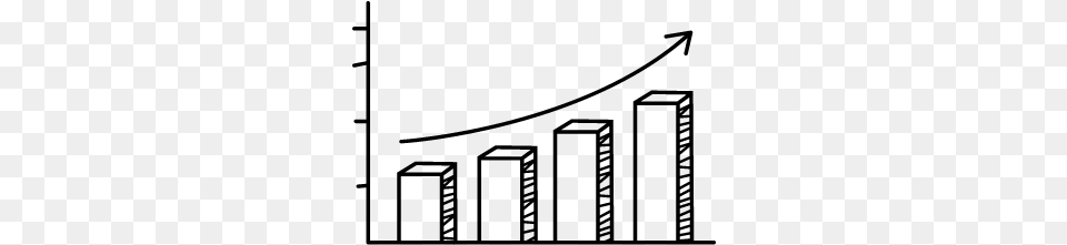 Bar Graph Doodle, Gray Free Png Download