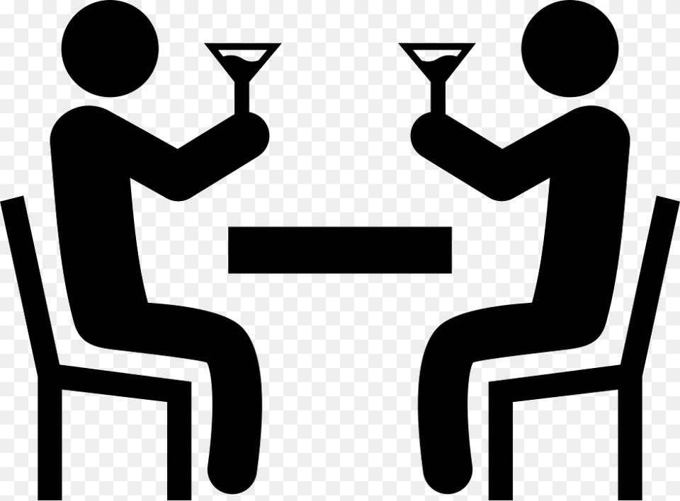 Bar Icon Drinking At A Bar Icon, Conversation, Interview, Person, Stencil Free Png Download