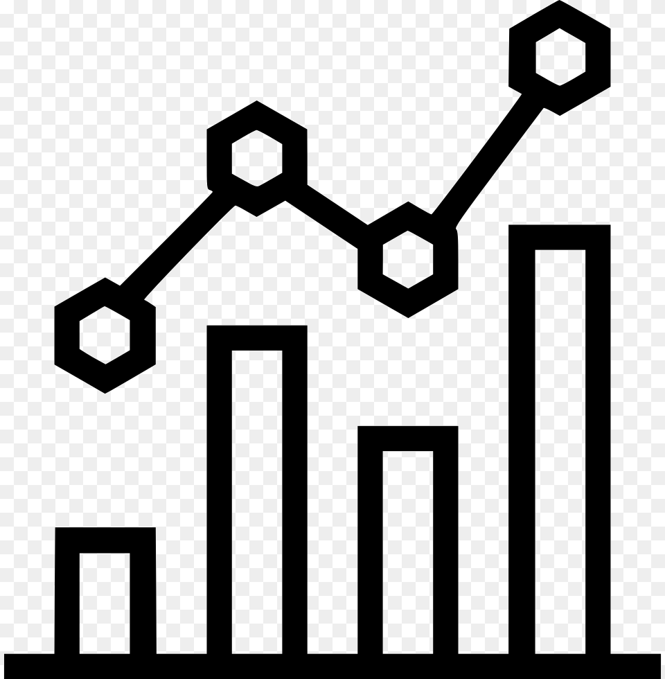 Bar Line Chart Report Analytics Statistic Icon Fence Free Transparent Png