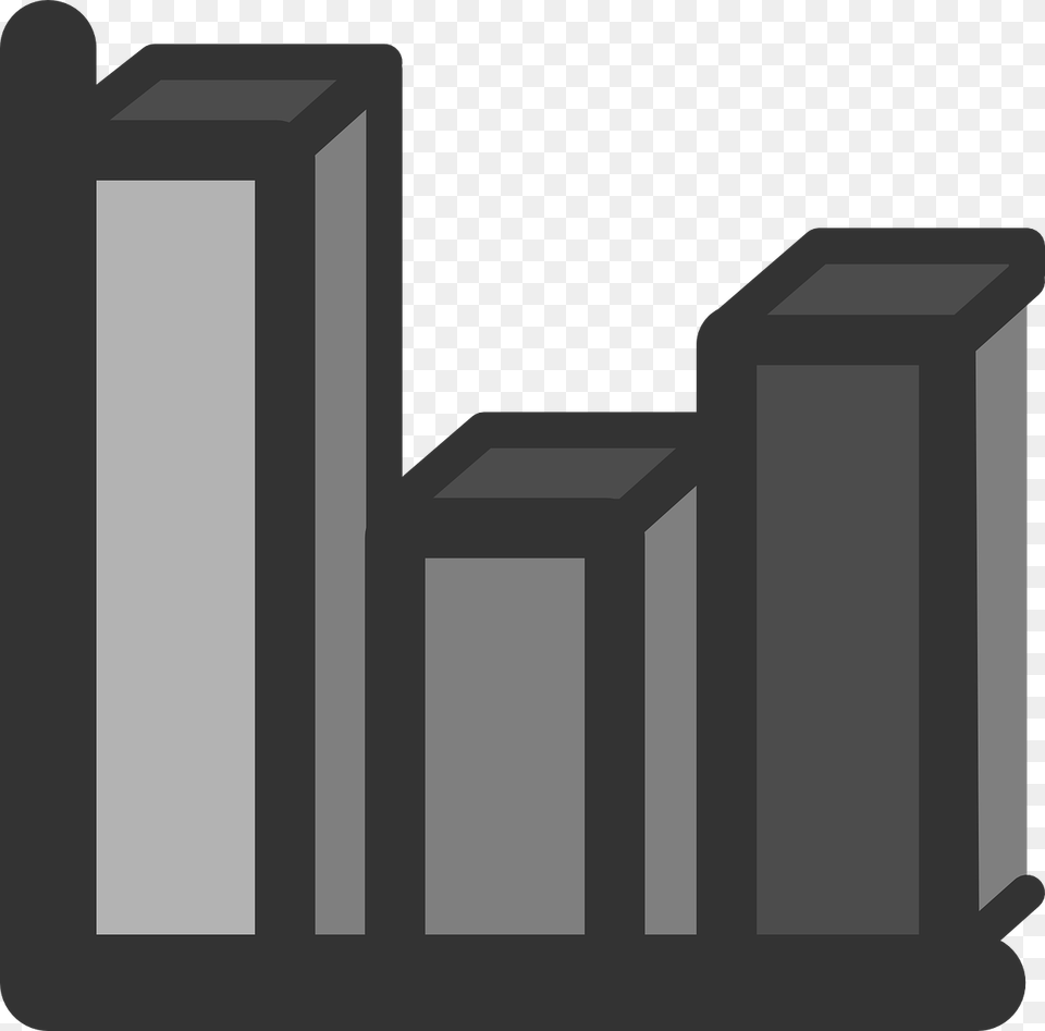Bar Statistics Clipart Black And White, City, Gray, Urban, Aluminium Png