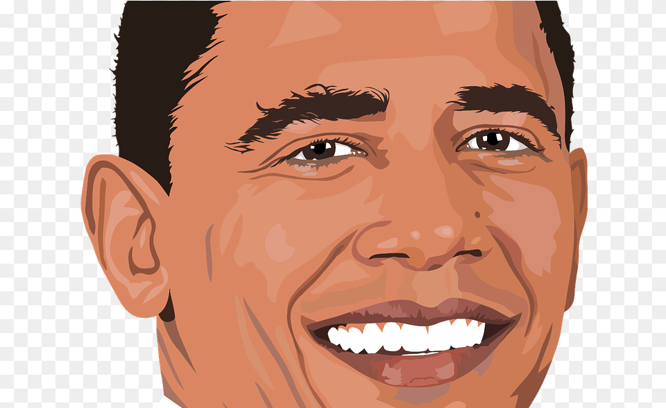 Barack Obama 1280 Obama Cartoon, Face, Portrait, Head, Photography Png