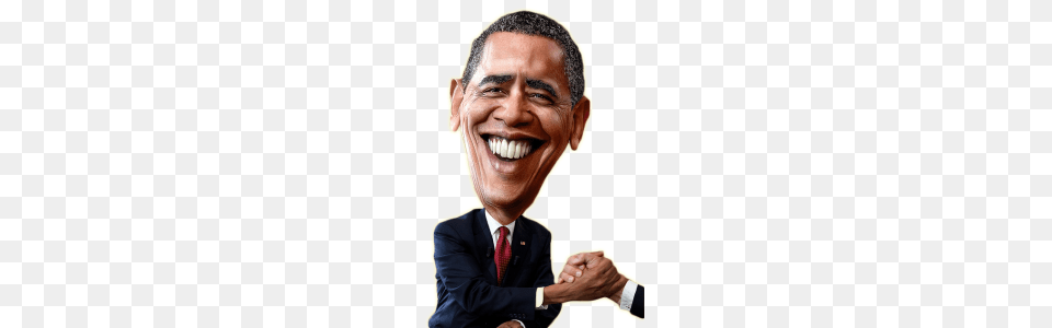 Barack Obama, Person, Laughing, Head, Happy Png