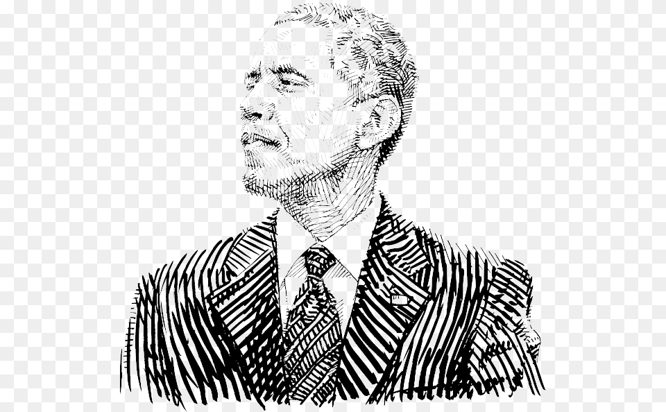 Barack Obama Illustration, Adult, Art, Male, Man Png Image