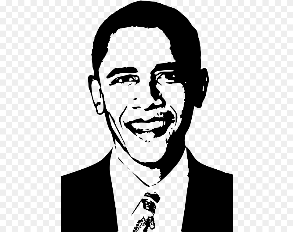 Barack Obama Black And White Obama, Gray Png Image