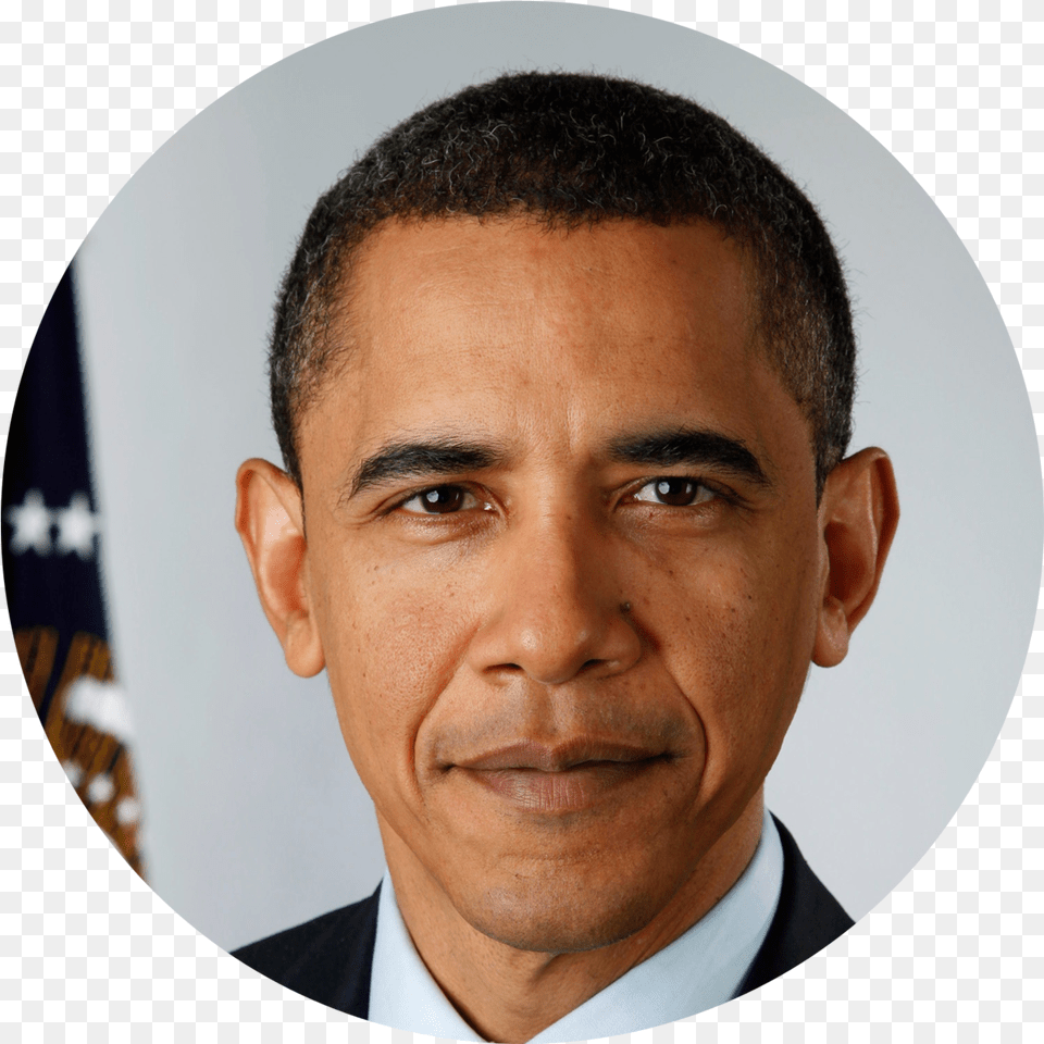 Barack Obama Circle Barack Obama In A Circle, Sad, Face, Portrait, Frown Png