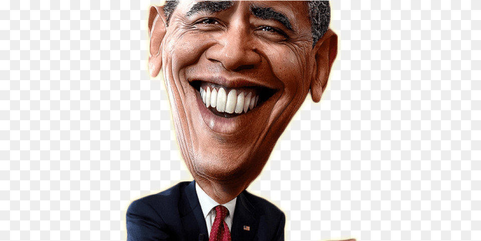Barack Obama Clipart Caricature President, Accessories, Teeth, Person, Mouth Free Png