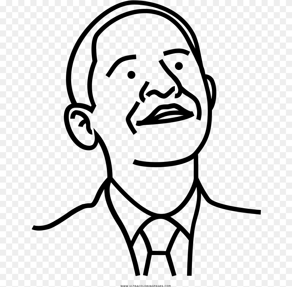 Barack Obama Coloring, Gray Free Png