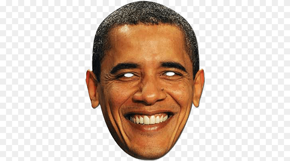 Barack Obama Face Mask, Person, Happy, Head, Laughing Png