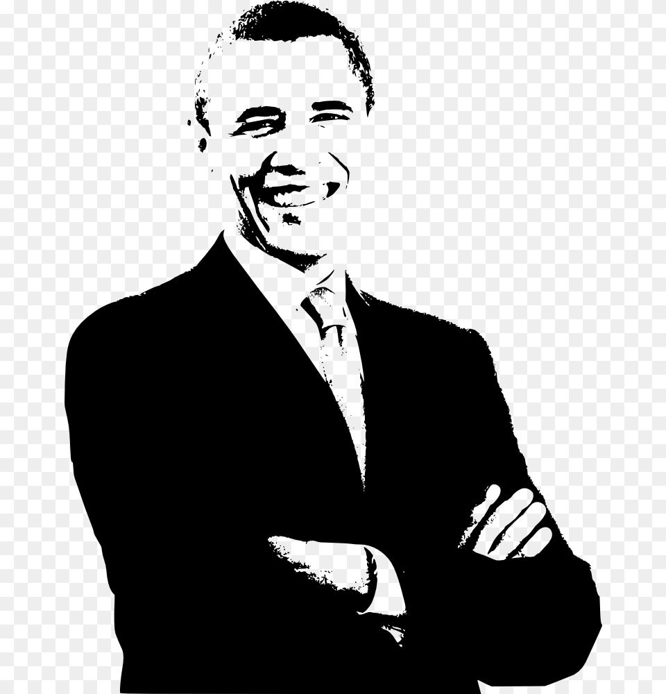 Barack Obama Print Barack Obama Clip Art, Suit, Clothing, Stencil, Formal Wear Free Png Download