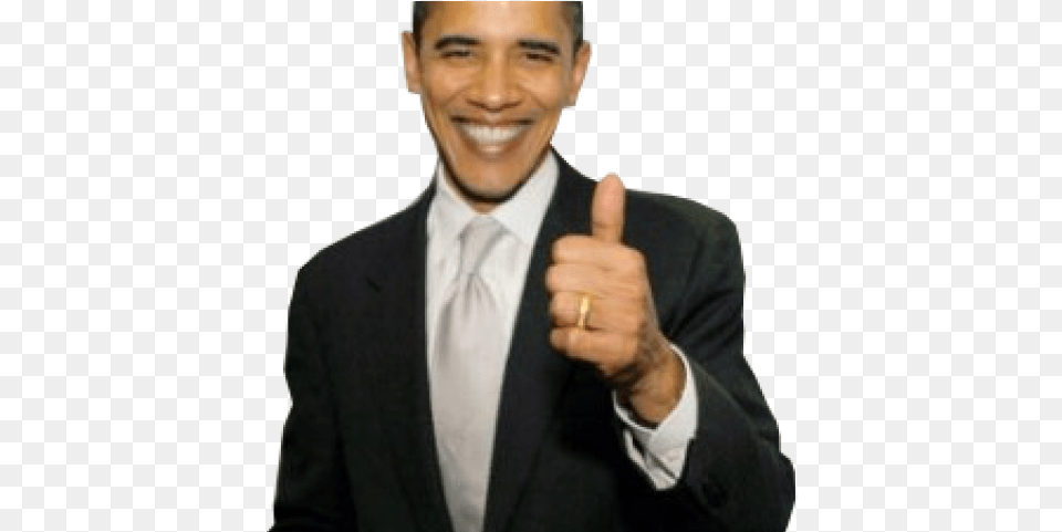 Barack Obama Thumbs Up, Thumbs Up, Suit, Person, Hand Free Transparent Png