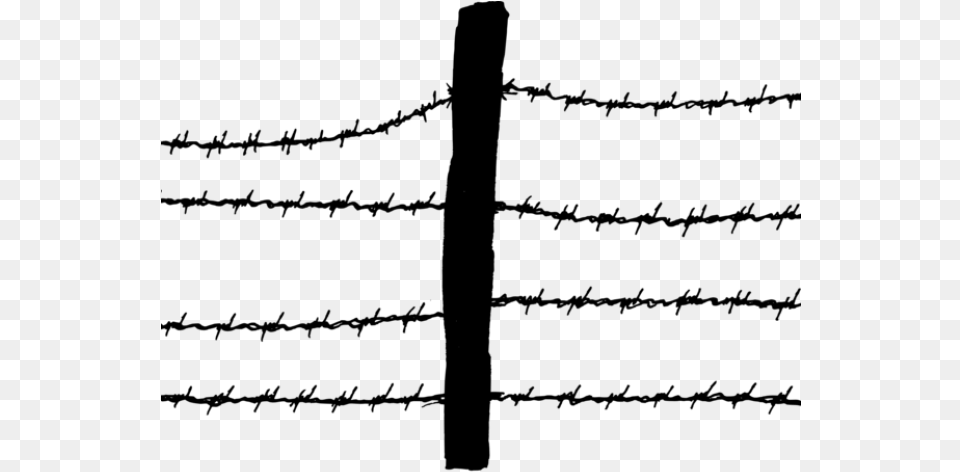 Barb Wire Clipart Barbed Wire Fence, Gray Png