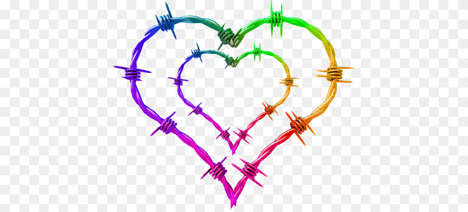 Barb Wire Clipart Burb Barb Wire Heart Tattoo, Barbed Wire, Bow, Weapon Png Image