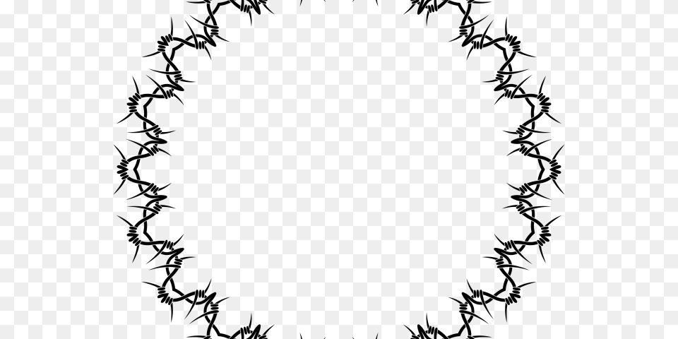 Barb Wire Clipart Frame Circulo Borda Zig Zag, Gray Free Transparent Png