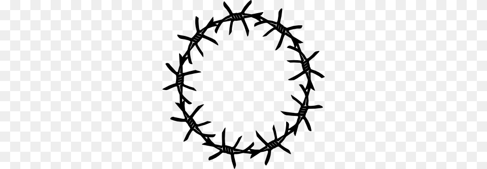 Barb Wire Clipart Wreath, Barbed Wire Free Png Download