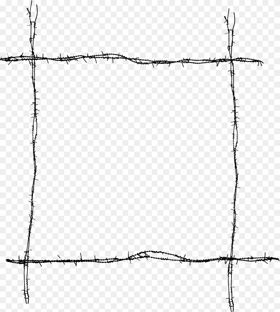 Barb Wire Frame, Gray Free Transparent Png