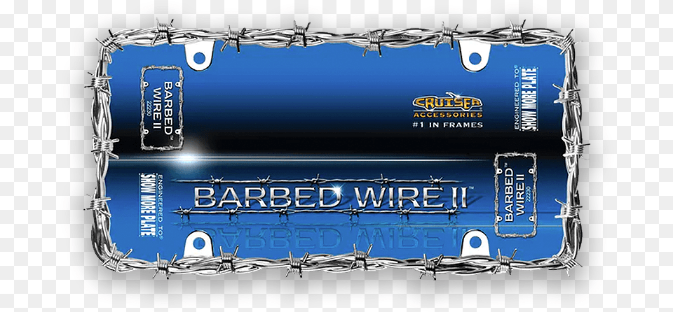 Barb Wire License Plate, Text Png Image