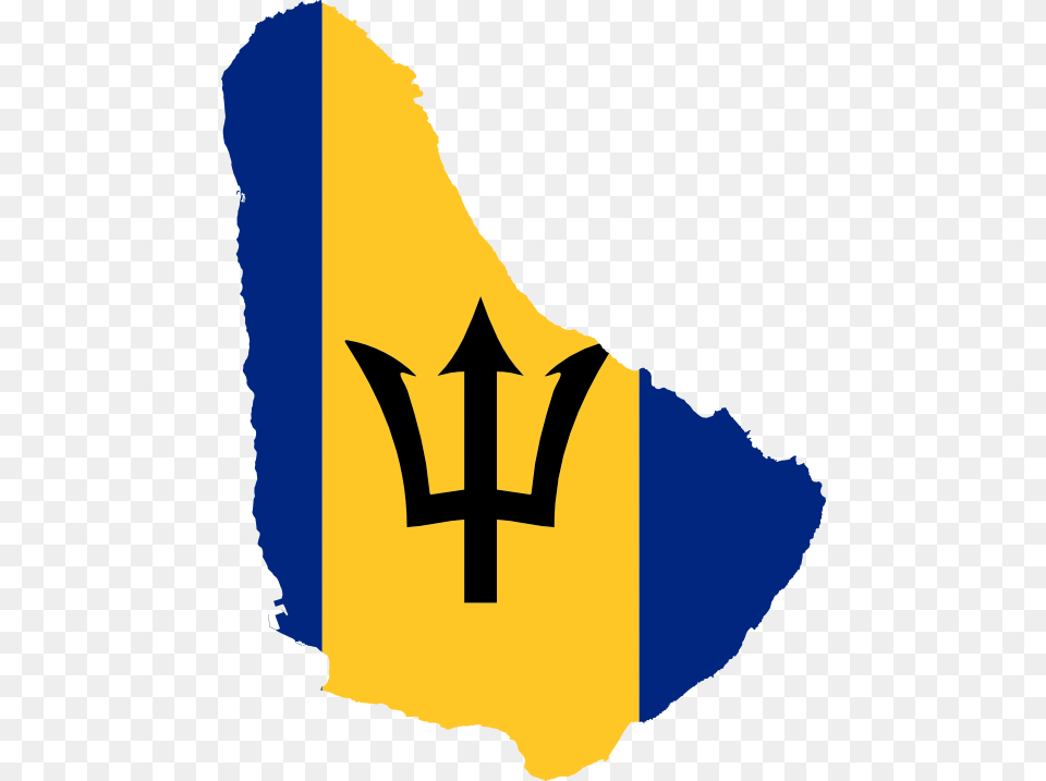 Barbados Flag Island, Logo, Weapon, Trident, Person Free Png