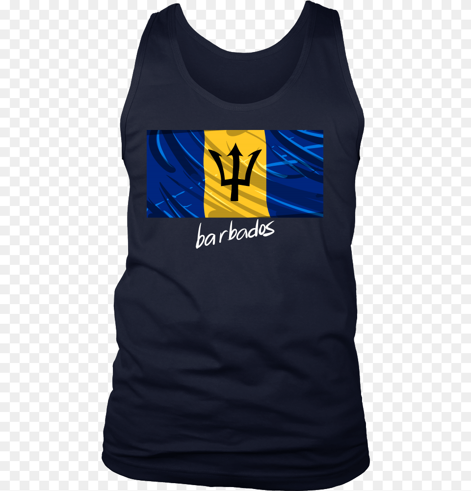 Barbados Graphic Patriotic Vintage Flag Men S Tank T Shirt, Clothing, Tank Top, Adult, Male Free Png
