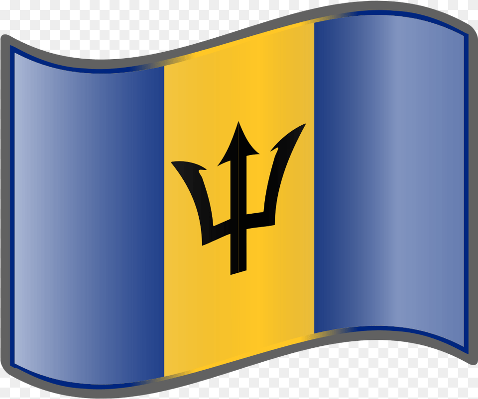 Barbados National Flag Barbados Flag, Mailbox, Trident, Weapon Free Png Download