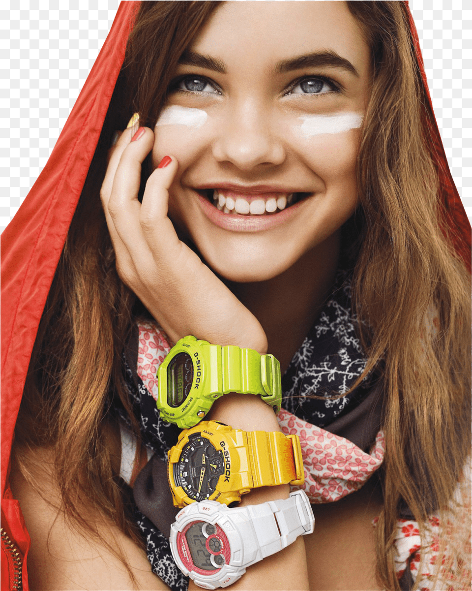 Barbara Palvin Smile Photoshoot, Wristwatch, Person, Head, Happy Png