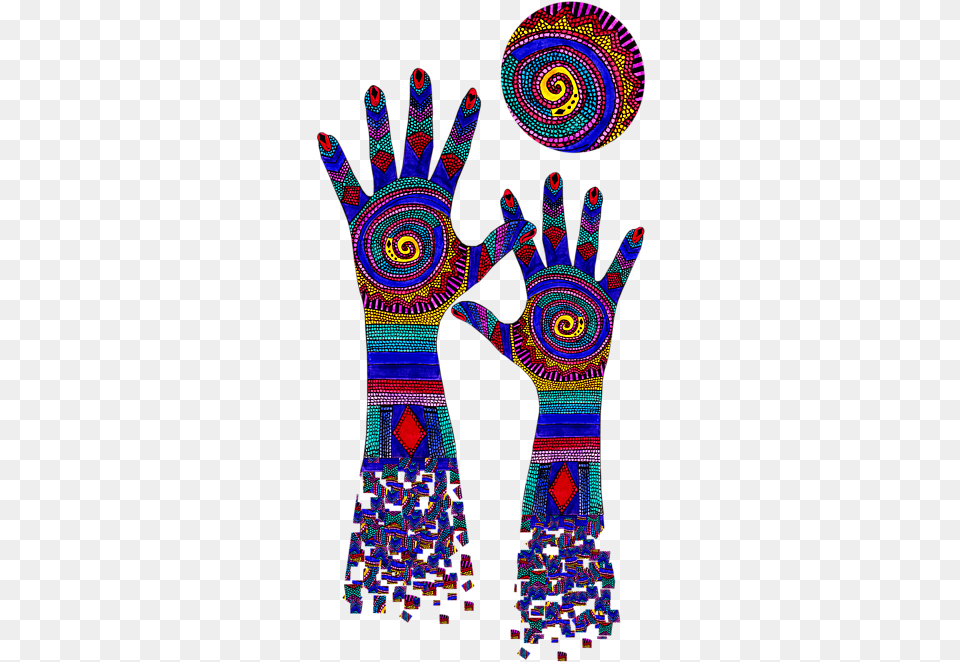 Barbara St Jean Aboriginal Art No Background, Clothing, Glove, Handicraft, Adult Free Transparent Png