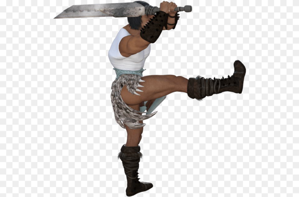 Barbarian, Weapon, Sword, Adult, Person Png Image