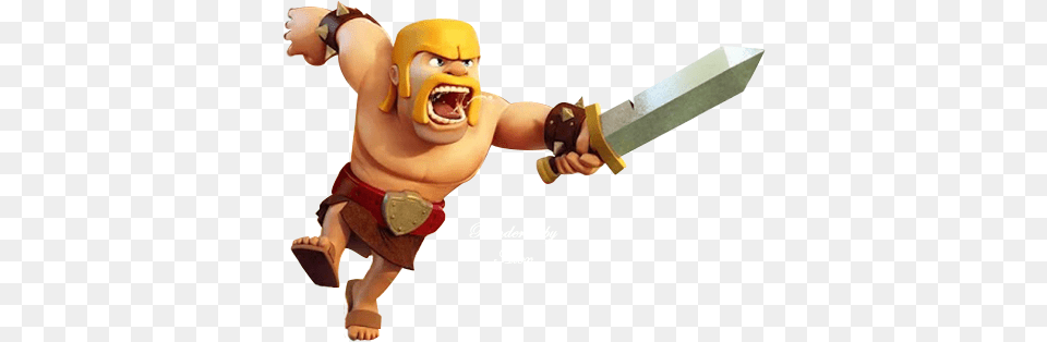 Barbarian Clash Of Clans Clash Of Clans Barbarian, Sword, Weapon, Blade, Dagger Png Image
