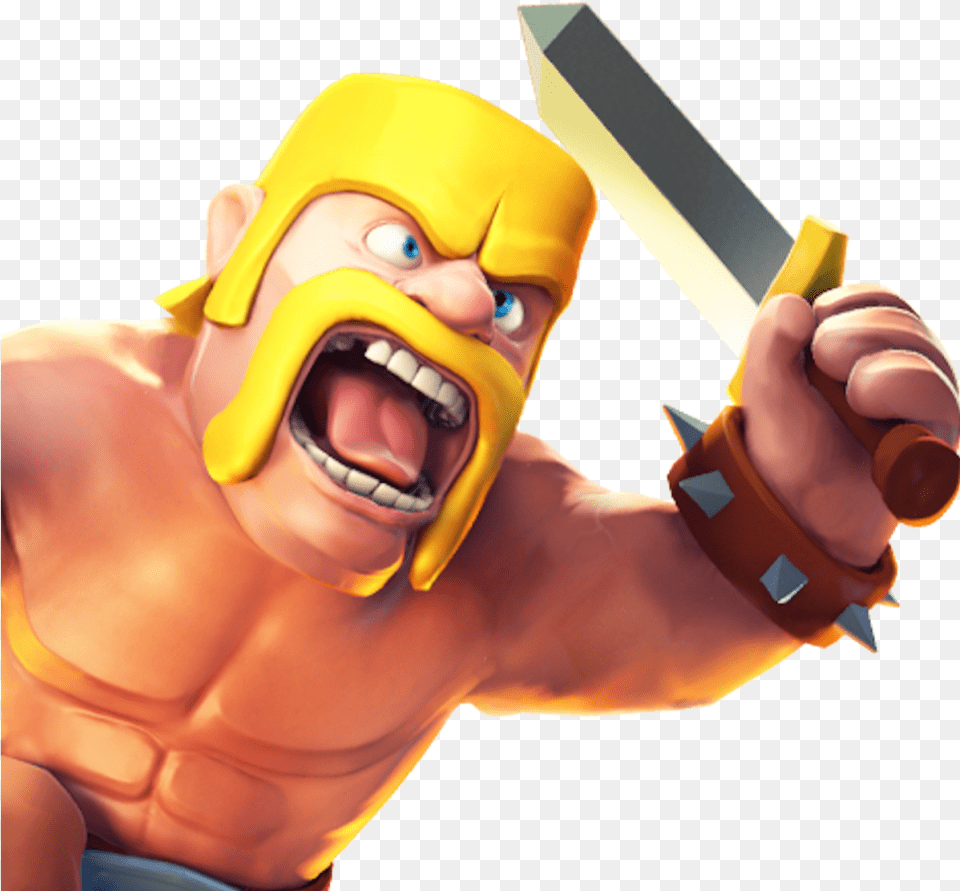 Barbarian Clash Of Clans Side View, Baby, Person, Face, Head Png