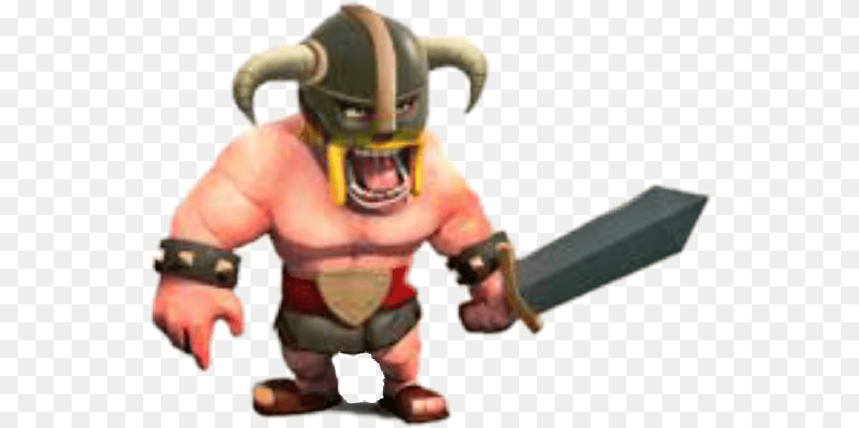 Barbarian Clash Of Clans Video Game Character Freetoedit Level 6 Clash Of Clans Barbarian, Baby, Person, Blade, Dagger Png Image