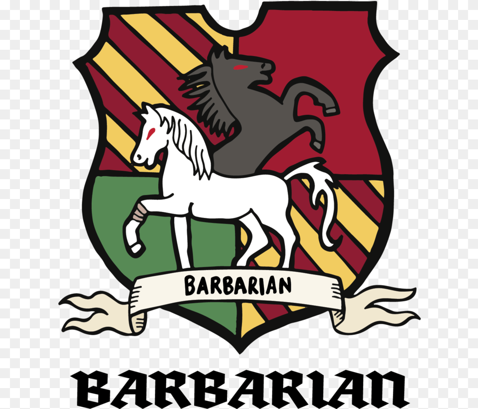 Barbarian Logocol Cartoon, Logo, Animal, Horse, Mammal Png Image