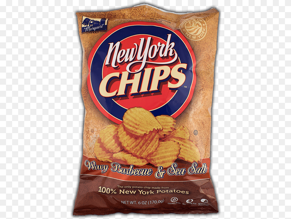 Barbecue Amp Sea Salt Flavored Wavy Potato Chips Home New York Chips, Bread, Cracker, Food, Snack Free Png