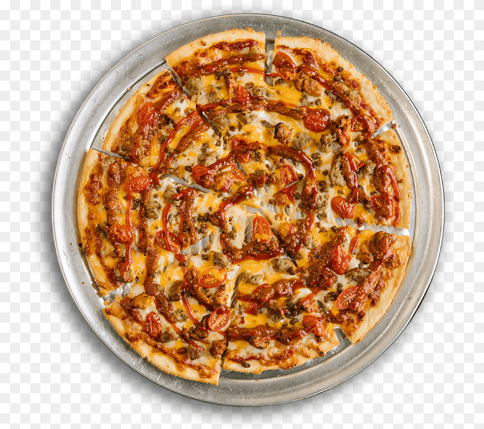 Barbecue Chicken Tender Pizza, Food, Food Presentation Png