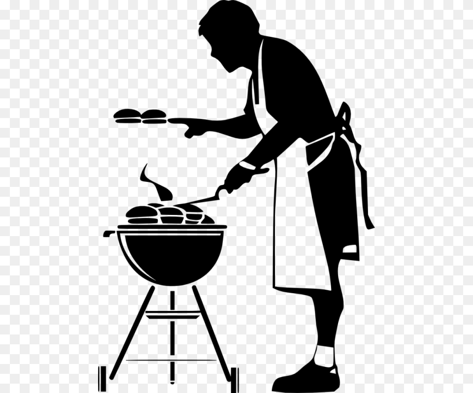 Barbecue Clipart Black And White Bbq Grill Clipart Black And White, Gray Free Transparent Png