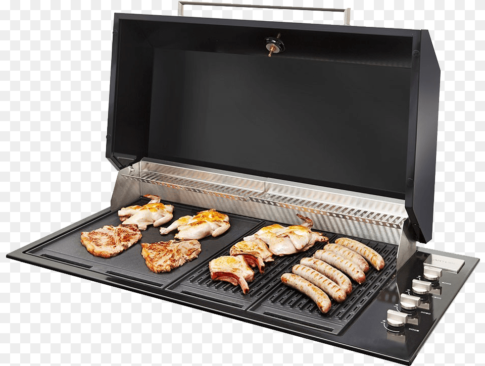 Barbecue Pic Built In Bbq No Hood, Cooking, Food, Grilling, Meat Free Png