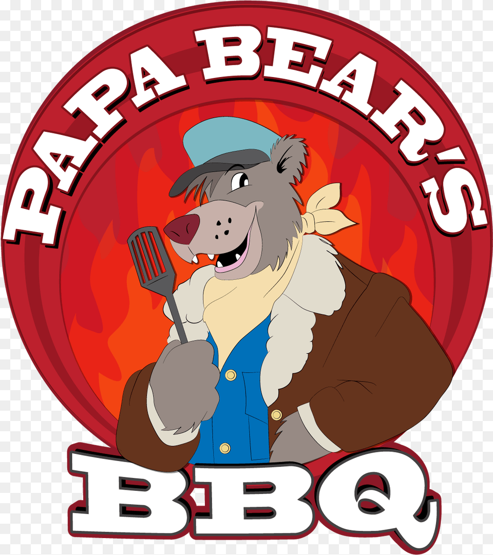 Barbecue Grill Clipart Papa Bear Bbq, Cutlery, Fork, Baby, Person Png Image