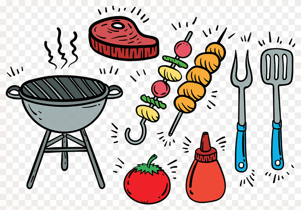 Barbecue Grill Kebab Chuan Grilling Barbacoa Vector, Cutlery, Fork, Bbq, Cooking Png Image